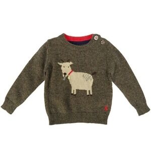 Joules Baby Billy Grey Lamb Sweater 3-6‎ Months Cotton Wool Blend EUC
